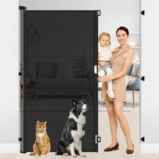 72 Inch Extra Tall Retractable Dog Gate 55 Inch Wide Extra Tall Retractable Baby