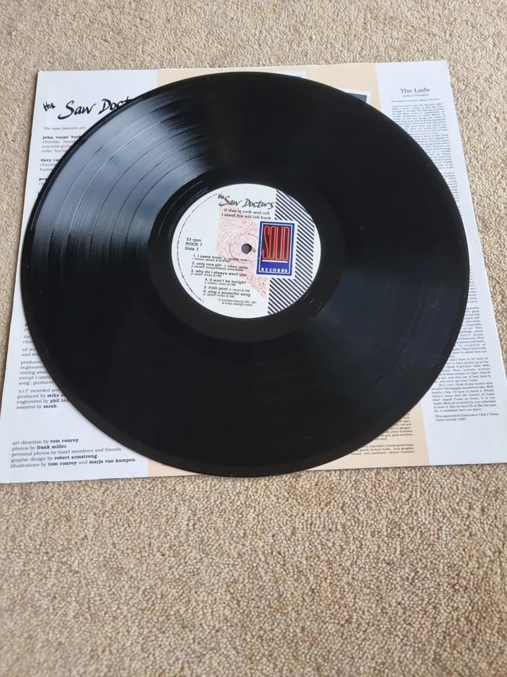The Saw Doctors - If This Is Rock And Roll, I Want My Old Job Back Vinyl LP 1991 - Image 3 of 4