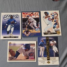 5 card lot of Sammy Sosa baseball cards. MLB BASEBALL CARDS. CUBS