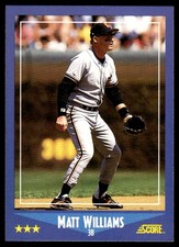 Matt Williams 1988 Score #118 Giants MLB READ FREE SHIPPING AutographDen