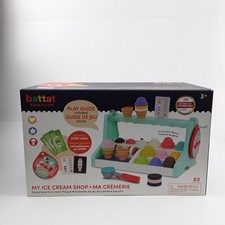 Battat Education My Ice Cream Shop Food  Activity Guide Playset for Kids 3 