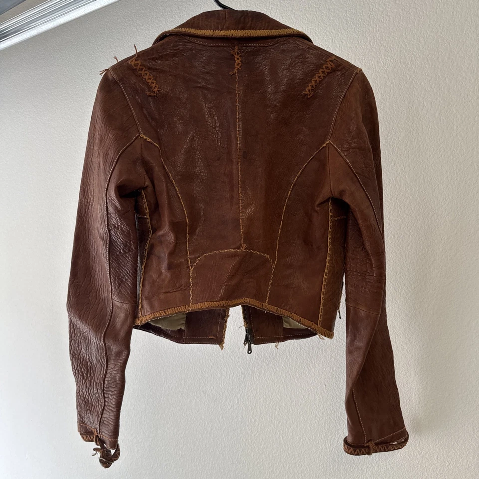 Chaqueta de cuero RAW 7 talla XS rara Foto 2 de 4