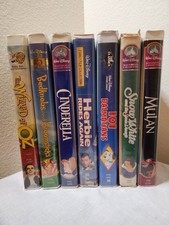 Disney VHS Lot of 7 Clamshell Black Diamond Masterpiece Gold Collection TestedNR