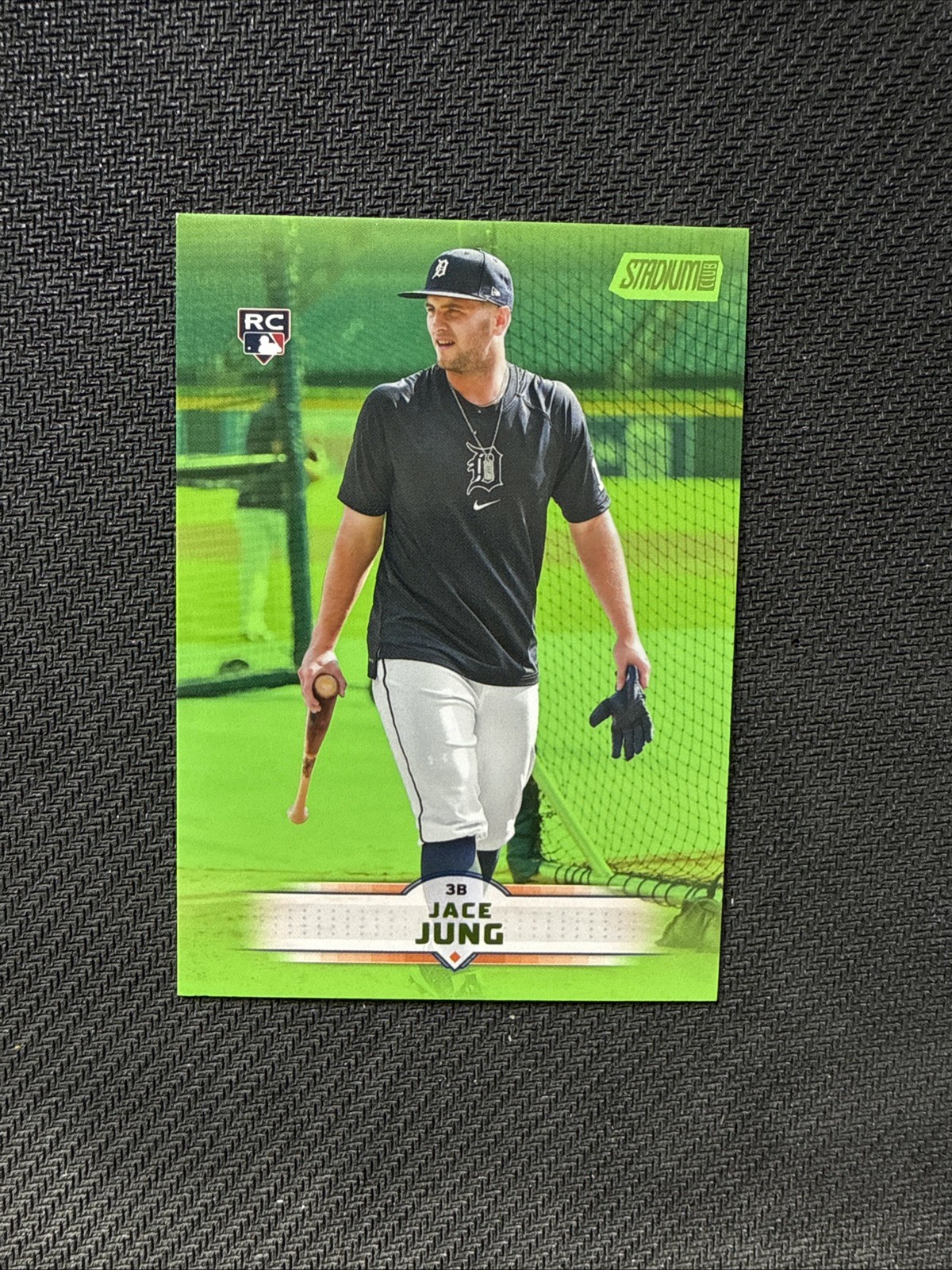 2025 Topps Stadium Club Jace Jung RC #47 Lime Green Parallel