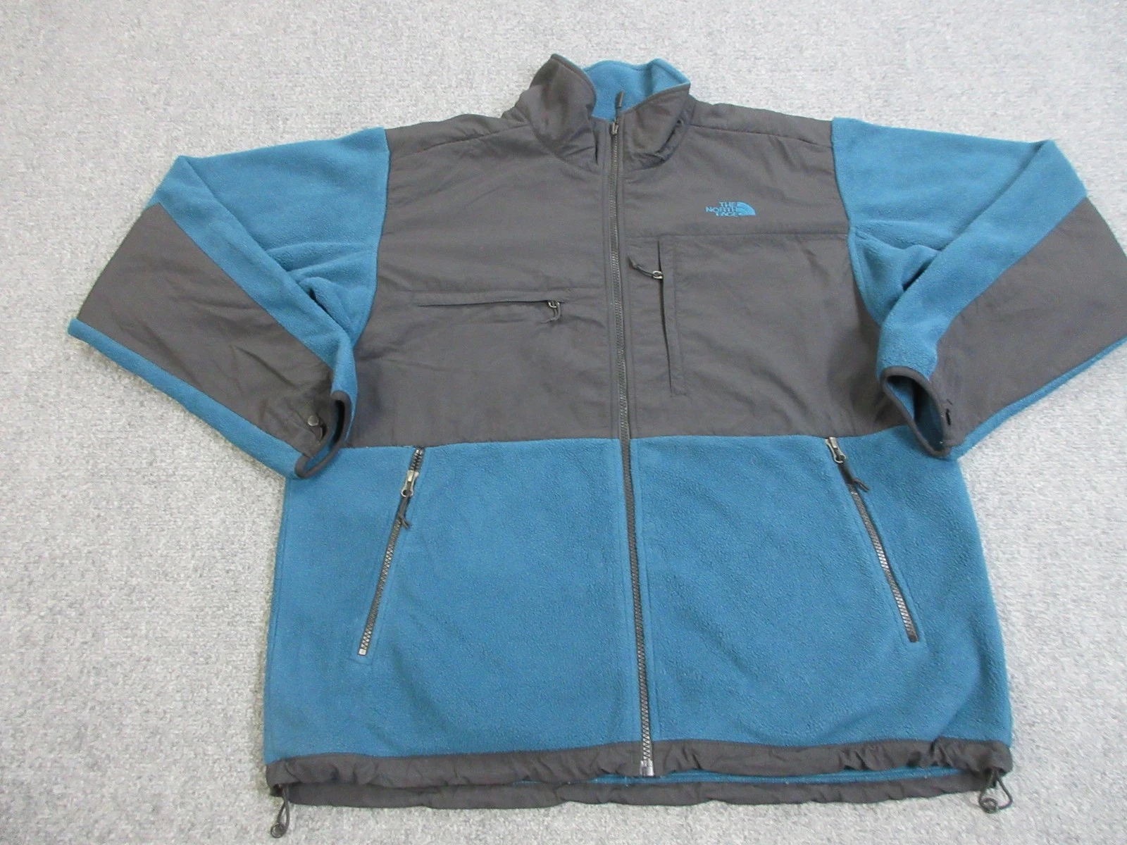 The North Face Jacket Mens XL Blue Polartec Fleece Zip AMYN Outdoor Windbreaker