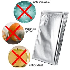 5pcs set Aluminum Foil Insulated Food Storage Bag Thermal Cooler Silver