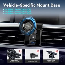 Adjustable Magnetic Holder For BMW 2 3 4 Series 2014-18 Base Car Phone Bracket