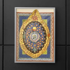 God Cosmos and Humanity Canvas/Poster Wall Art – Religious Painting Print