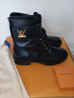 bottine Louis Vuitton femme taille 39 en cuir couleur noire  - Photo 1/4
