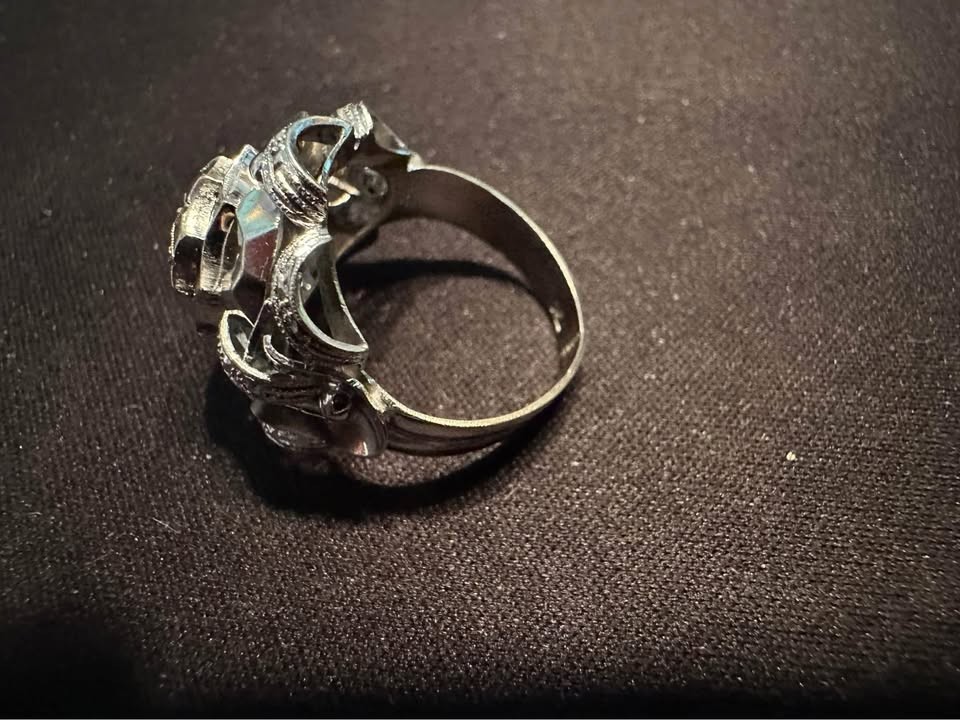 18k gold white ring - image 7