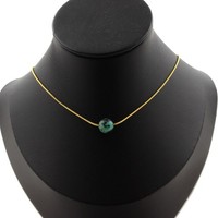 Mineralien Und Edelsteine. Halskette 1 Perle Afrikanische TüRkis 8 Mm Kette