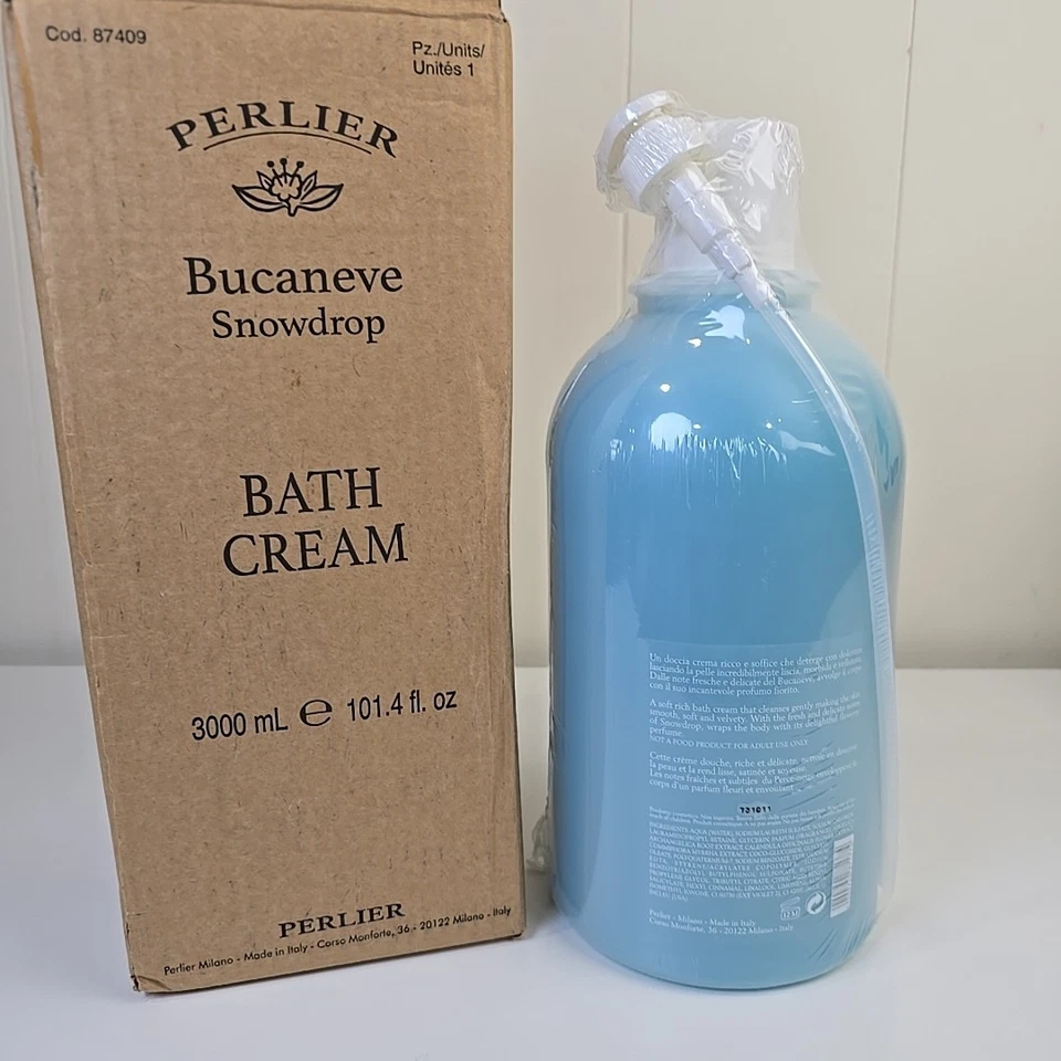 Crema de baño de ducha Perlier Bucaneve Snowdrop 3 litros 101,4 OZ SELLADA Italia Foto 3 de 3