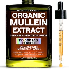 Mullein Drops for Lungs   Lung Detox for Smokers  Lung Cleanse Liquid   Mullein