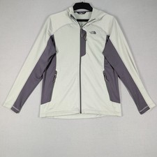 The North Face Fleece Hoodie Mens M Grey Full Zip Hooded Jacket Outdoor Active