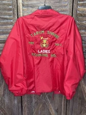 Vtg 80's Hartwell Red Windbreaker Logo Coaches Jacket Sz Large 42/44 Made in USA