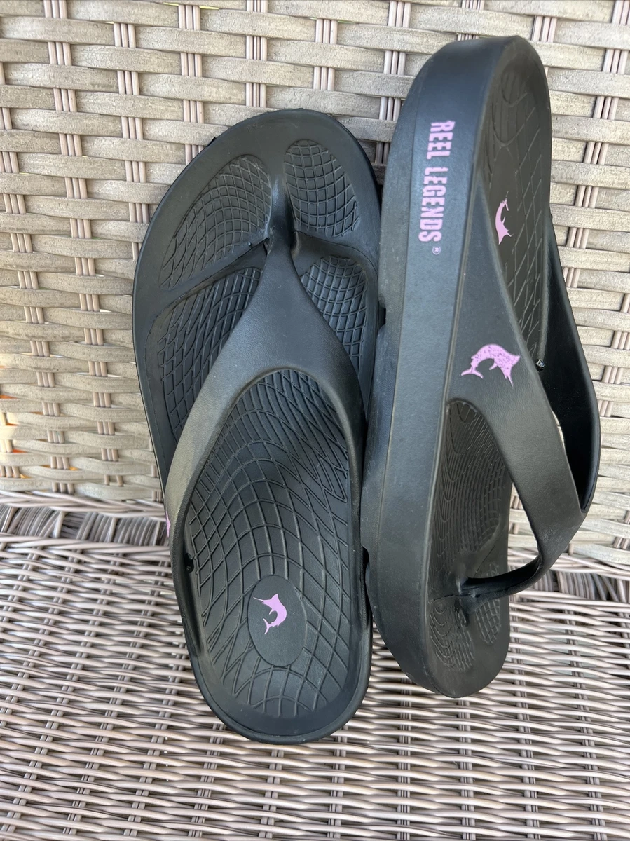 REEL LEGENDS Flip Flops Thongs Sandals Shoes Womens Sz 9 Molded