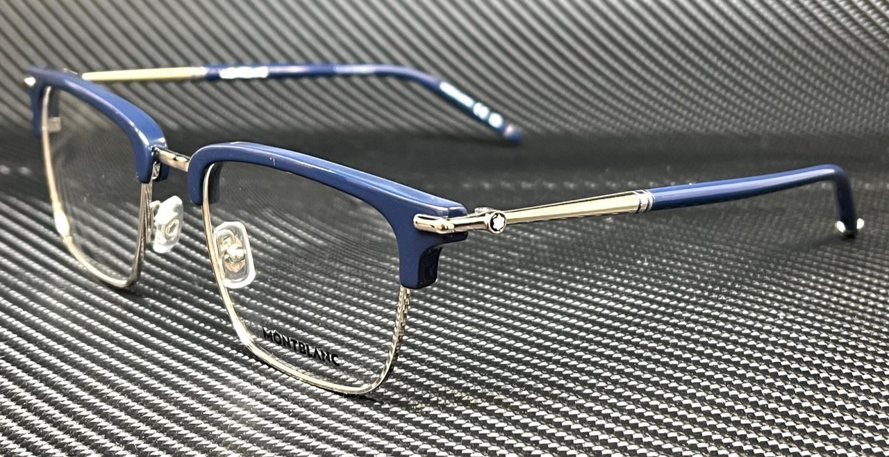 MONT BLANC MB0243O 005 Blue Silver Extra Large Men