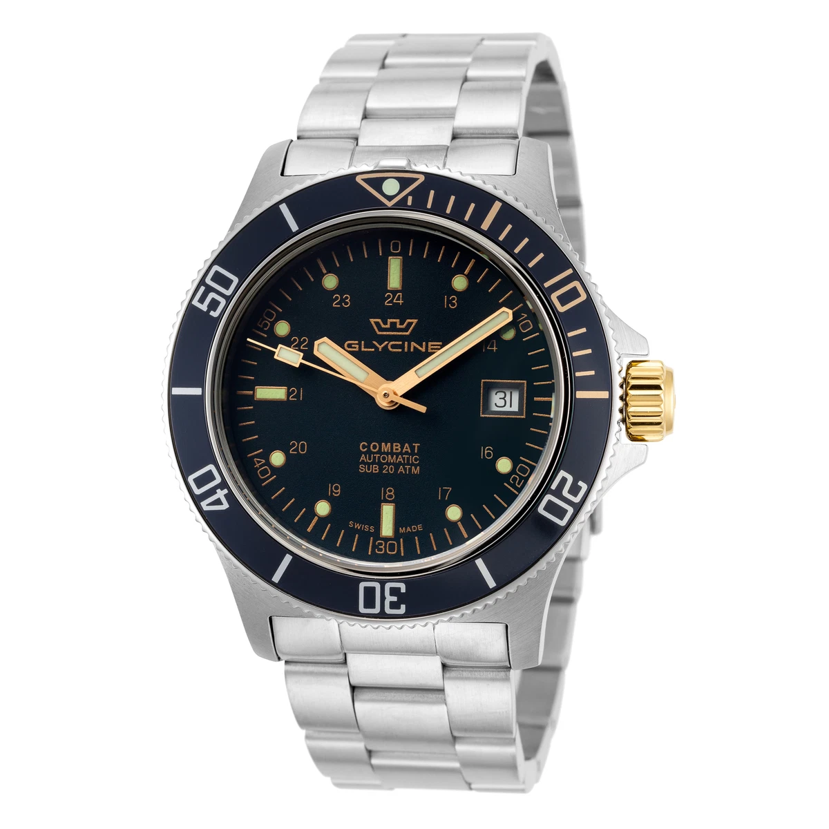 Glycine Men s GL0271 Combat Sub 42mm Automatic Watch eBay