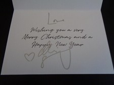 ELLIE GOULDING SIGNED CHRISTMAS CARD ...A GREAT SIGNATURE, 8 TO CHOOSE FROM