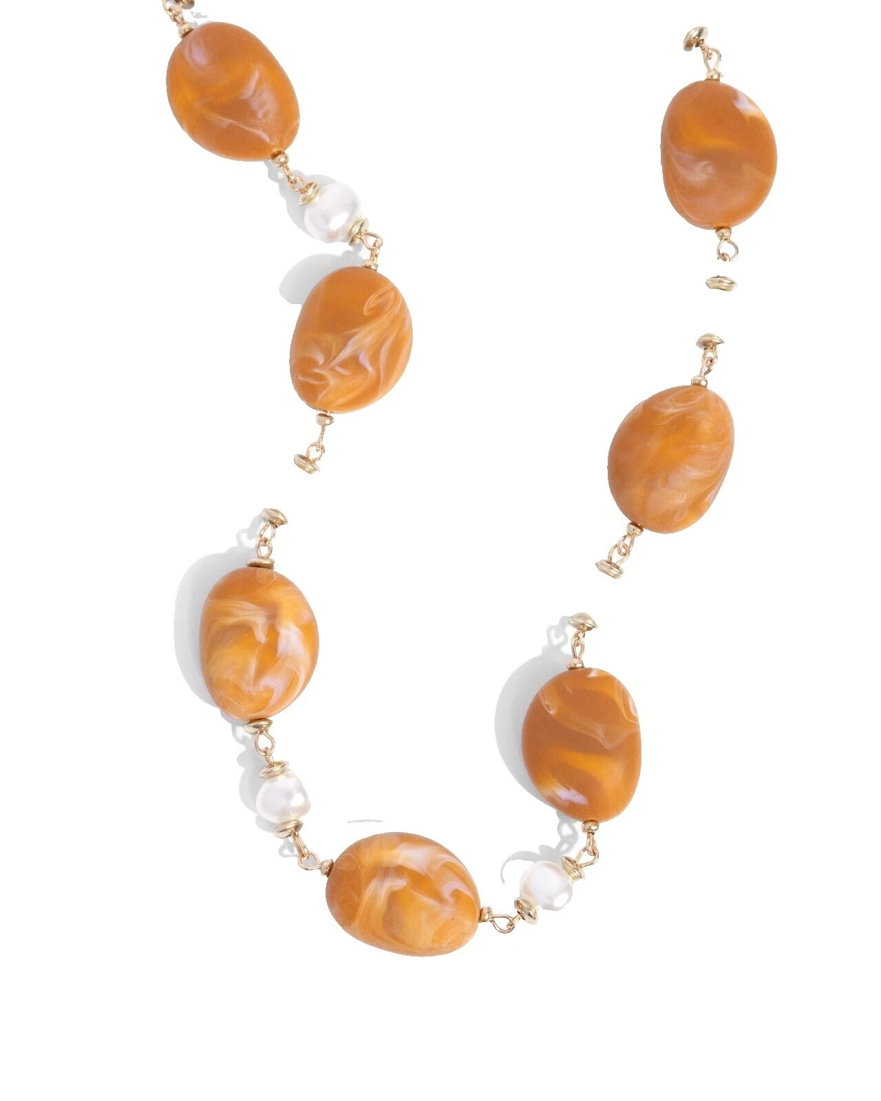 Chapado en oro Amarillo de Acrílico Blanco Joyería de Moda