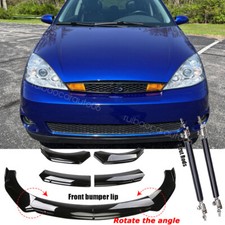 Front Bumper Lip Splitter Spoiler Chin Strut Rods For 2003 Ford Focus Svt