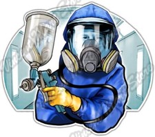 Spray Gun Car Paint Airbrush Air Compressor Car Bumper Vinyl Sticker Decal 5x4