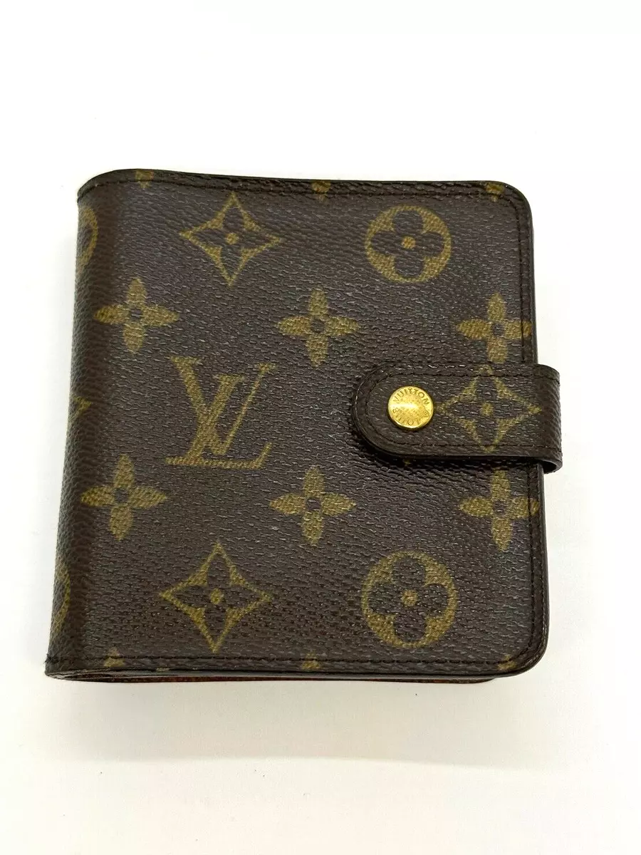 used LOUIS VUITTON Compact zip M61667 Bifold Wallet Monogram PVC brown 12324