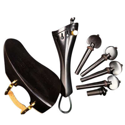 Nice Ebony wood Violin Pasrts,Fiddle Accessories installed Screw Fine tuner Rope