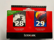 2pk NEW SEAL GENUINE Lexmark 28 29 Black Color Ink Cartridge FREE SHIP