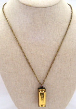 Gold-Tone Necklace With Gold Tone Kaine Miniature Harmonica Pendant