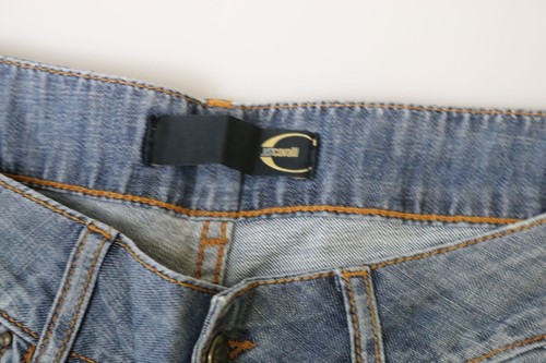 JUST CAVALLI Jeans Blue Washed Cotton Low Waist Slim Fit Denim Pants s. W31 $300 - Picture 6 of 8
