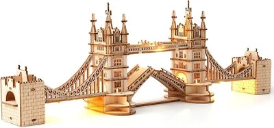 Rolife 3D Holz Puzzles Londoner Tower Bridge LED Home Decor Erwachsene Geschenk