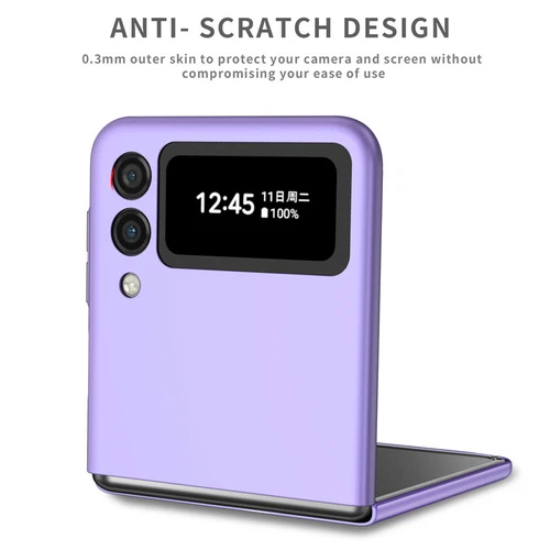 For-Samsung Galaxy Z Flip 4 3 5G Slim Matte Hard Case with Ring+Screen Protector - Picture 83 of 94
