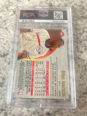 1997-98 Bowman's Best ALLEN IVERSON Atomic Refractor PSA 9 Mint