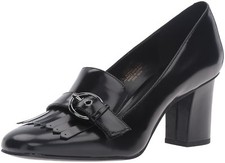 Nine West Women's Umbriah Leather Black Dress Pump Size 6.5 M