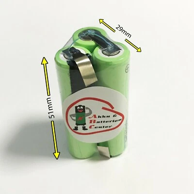 BATTERIEPLUS2GO Akku für Handstaubsauger AEG Electrolux Typ 141 AG1411 2300mAh 3,6V Pyramide