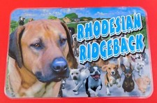 Dog Breed Rhodesian Ridgeback Plastic Laminated Feeding/Dinner Placemat USA New