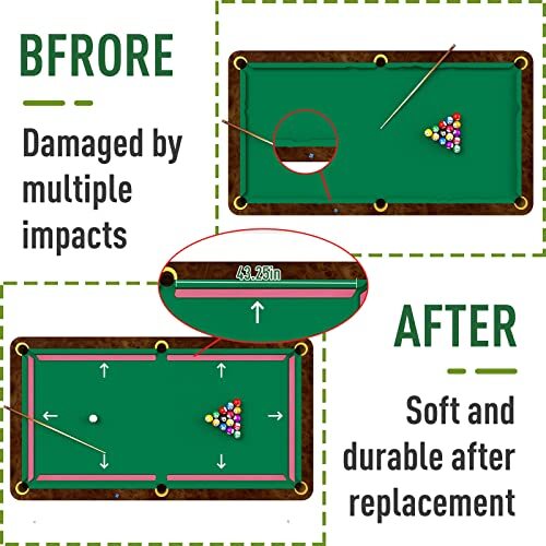 Lot De 6 Pare-chocs En Caoutchouc K66 Pour Table De Billard