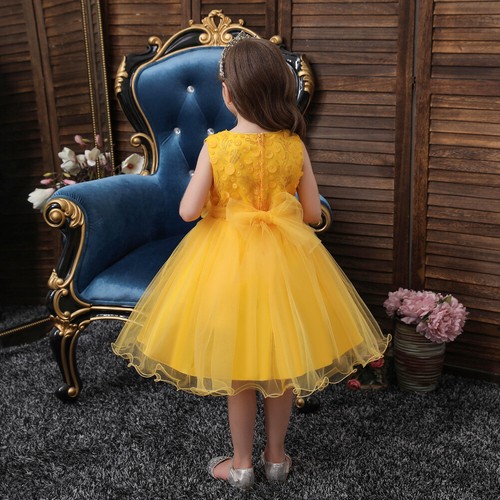 Top New Girl flowers Princess dress baby girls dress for wedding party birthdays - Picture 30 of 33