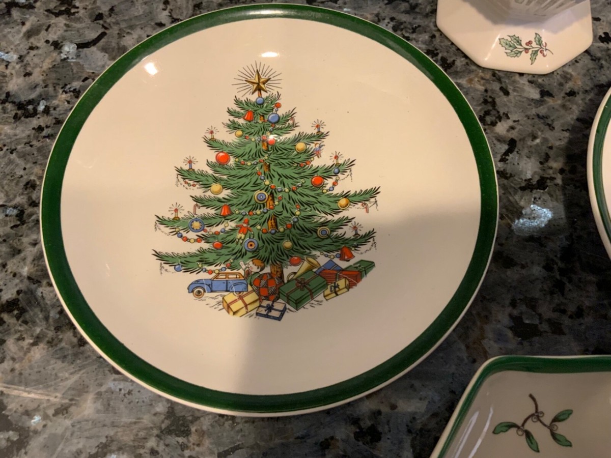 Spode Cuthbertson Nikko Christmas Tree England Trinket Dish Bud