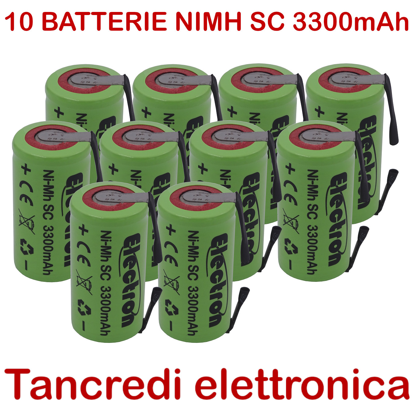 10 Batterie Ricaricabili SC 1.2V 3300mAh: Risparmia e Ripara il Trapano