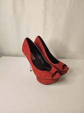 Betsey Johnson 'Tristi' Red Studded Stiletto Heels Women's Size 8