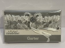 White Lace Wedding Garter New In Original Packaging