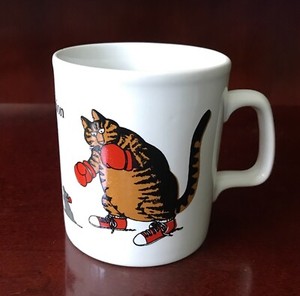 Kliban Cat - Champion Cat Mug / Boxing Cat - England (Vintage)