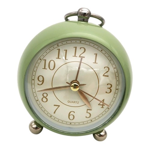 Non-ticking Silent Quartz Analog Retro Vintage Bedside Bell Alarm Clock With - Picture 6 of 15