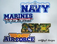 CRAFTECAFE MILITARY TITLE premade paper piecing scrapbook die cut piece page 3D