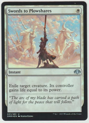 Swords to Plowshares 1x MtG FBB Revised ITALIAN PLAYED **See