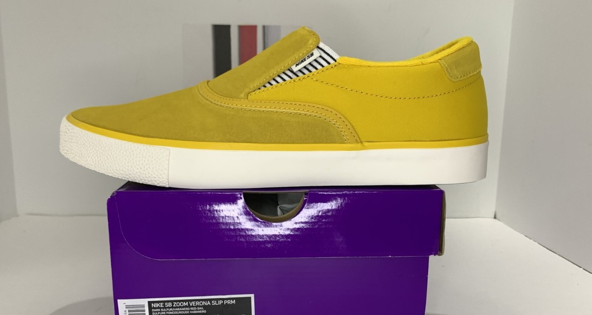 Nike SB Zoom Verona Slip Premium Men\'s Sz 8.5 Yellow Suede Sneakers (DM4424-700) Nike SB Zoom Verona Slip Premium Men main image 3