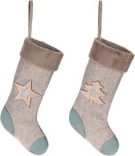 XXL Filz Weihnachtssocken (Paar) 48 cm - Weihnachtsdeko Weihnachtsstrümpfe Deko