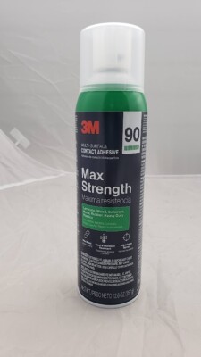 3M 90 Max Strength Multi Surface Contact Adh. Spray, 12.6 oz, 12 cans/case